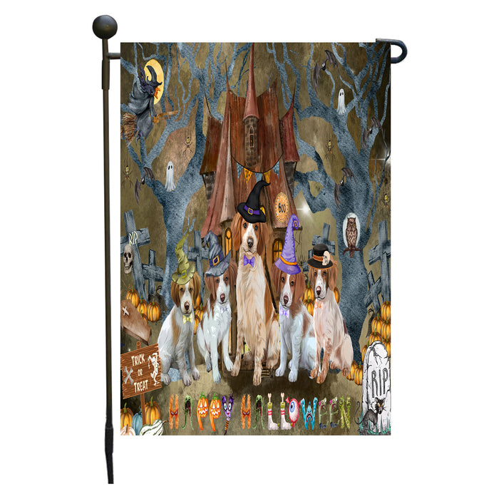 Brittany Spaniel Dogs Garden Flag: Explore a Variety of Designs, Personalized, Custom, Weather Resistant, Double-Sided, Outdoor Garden Halloween Yard Decor for Dog and Pet Lovers