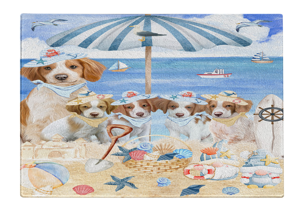 Brittany Spaniel Tempered Glass Cutting Board: Explore a Variety of Custom Designs, Personalized, Scratch and Stain Resistant Boards for Kitchen, Gift for Dog and Pet Lovers