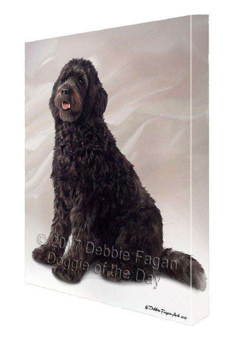 Brown Labradoodle Dog Canvas Wall Art