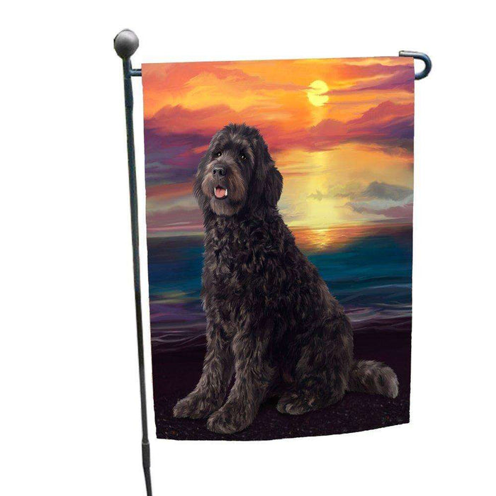 Brown Labradoodle Dog Garden Flag