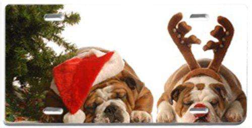 Bull Dog Holiday License Plate