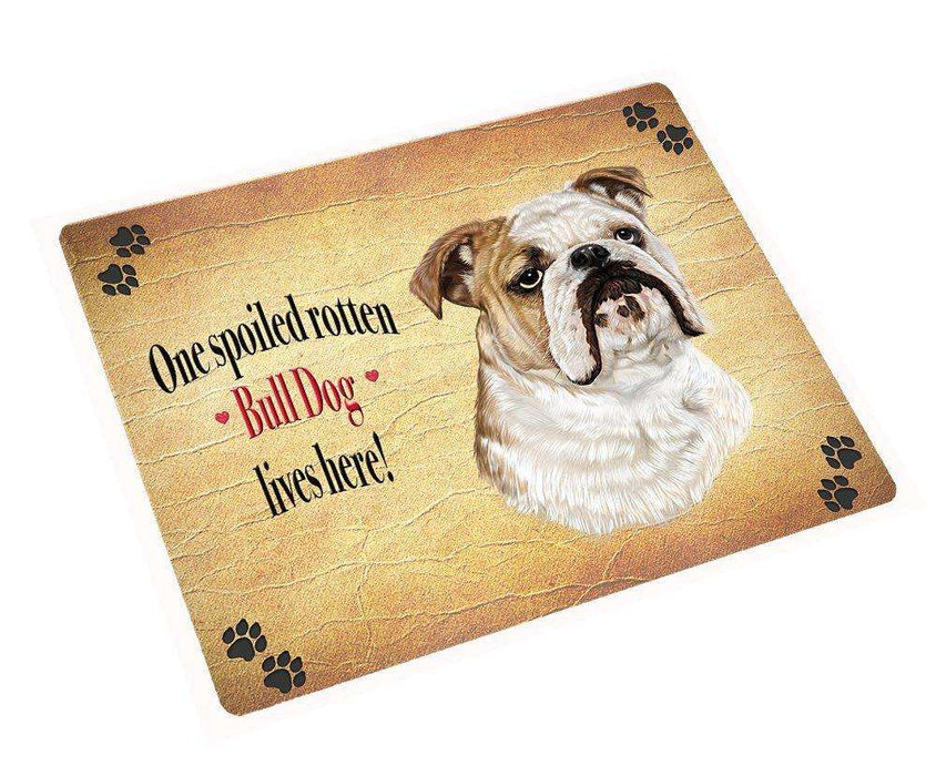 Bull Dog Spoiled Rotten Dog Tempered Cutting Board