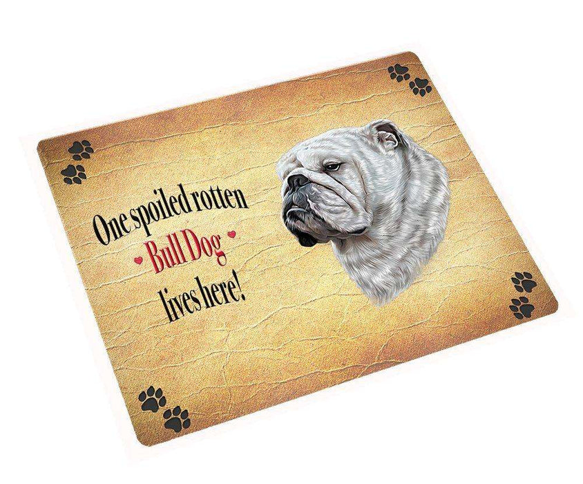 Bull Dog Spoiled Rotten Dog Tempered Cutting Board