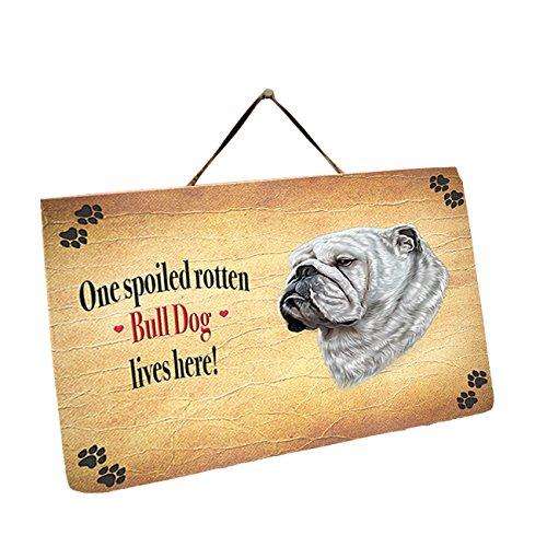 Bull Dog Wall Décor Hanging Spoiled Rotten Dog Slate
