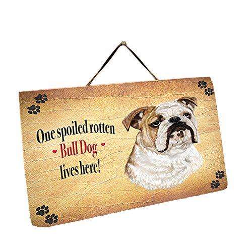 Bull Dog Wall Décor Hanging Spoiled Rotten Dog Slate