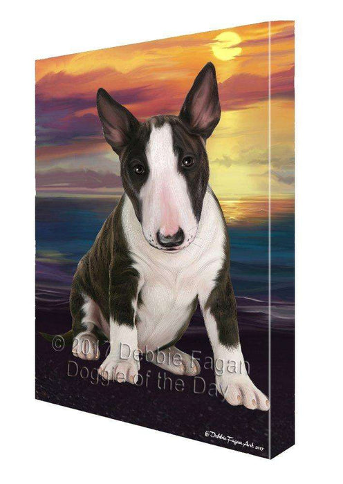 Bull Terrier Dog Canvas Wall Art D400
