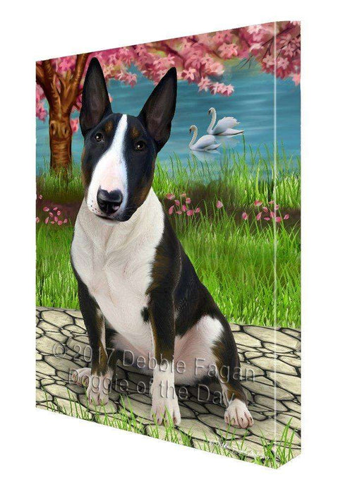 Bull Terrier Dog Canvas Wall Art D403