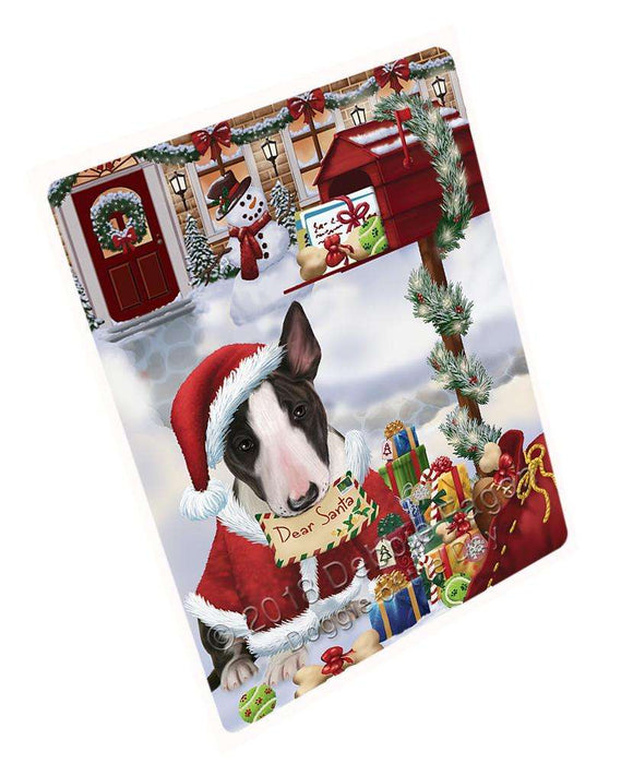 Bull Terrier Dog Dear Santa Letter Christmas Holiday Mailbox Large Refrigerator / Dishwasher Magnet RMAG84150