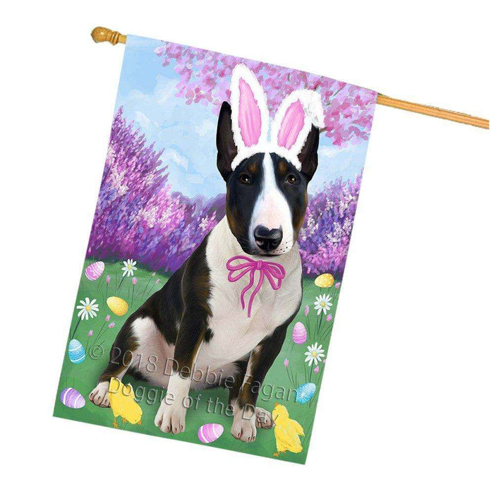 Bull Terrier Dog Easter Holiday House Flag FLG49037