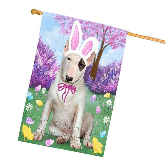 Bull Terrier Dog Easter Holiday House Flag FLG49039