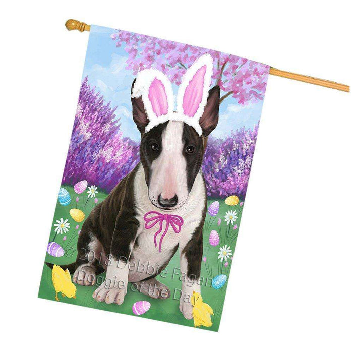 Bull Terrier Dog Easter Holiday House Flag FLG49040