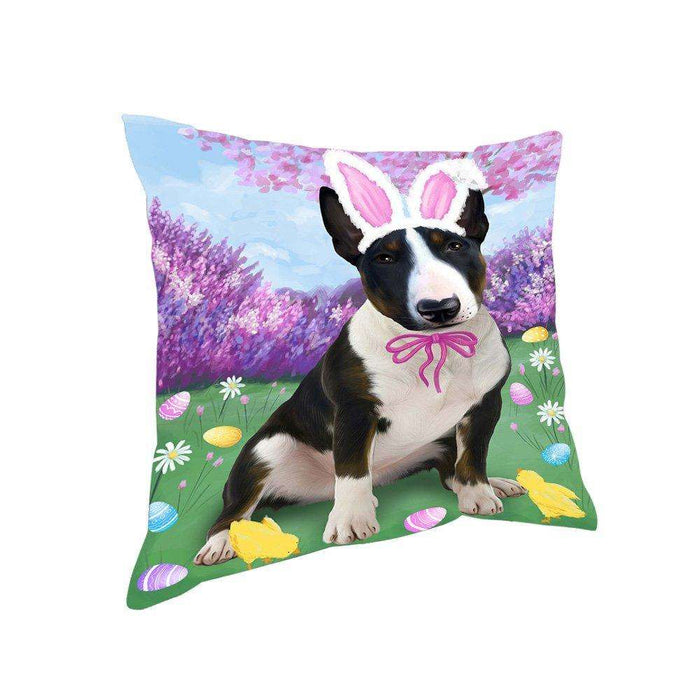 Bull Terrier Dog Easter Holiday Pillow PIL52144