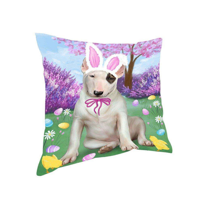 Bull Terrier Dog Easter Holiday Pillow PIL52152