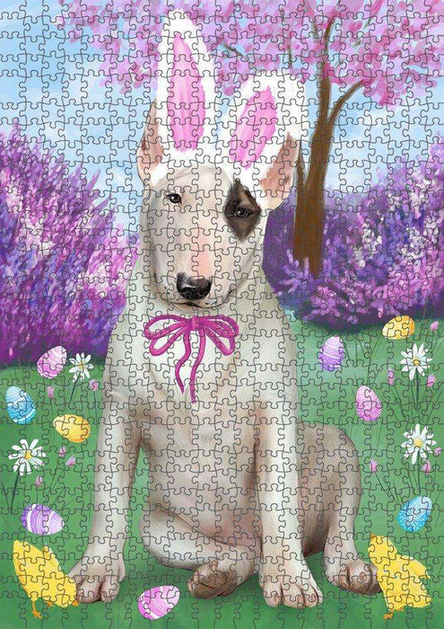 Bull Terrier Dog Easter Holiday Puzzle with Photo Tin PUZL50265