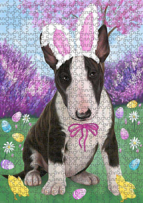 Bull Terrier Dog Easter Holiday Puzzle with Photo Tin PUZL50268