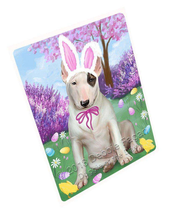 Bull Terrier Dog Easter Holiday Tempered Cutting Board C51090