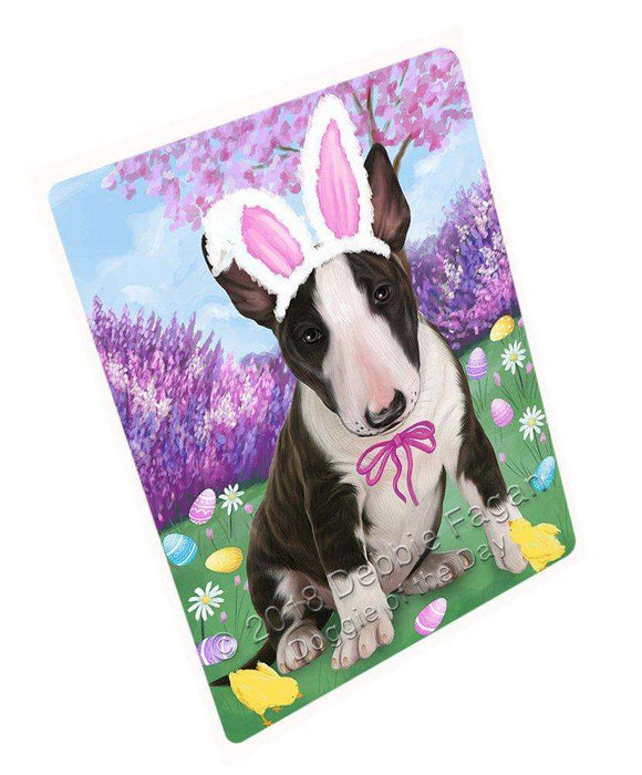 Bull Terrier Dog Easter Holiday Tempered Cutting Board C51093