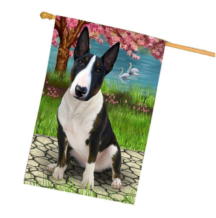 Bull Terrier Dog House Flag HF303