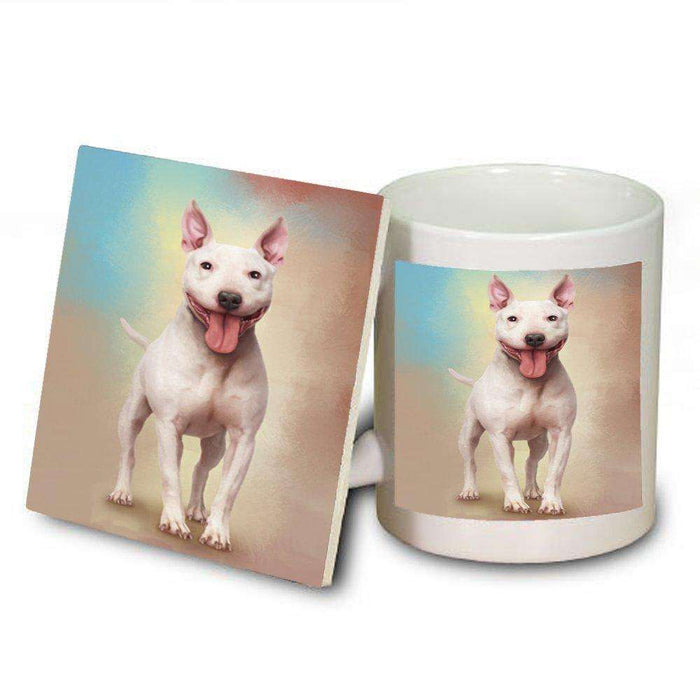 Bull Terrier Dog Mug and Coaster Set