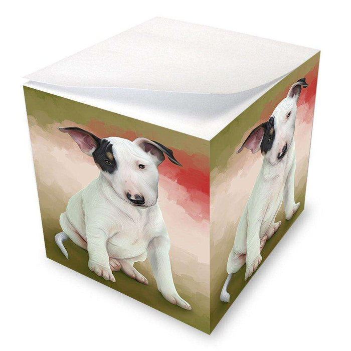 Bull Terrier Dog Note Cube