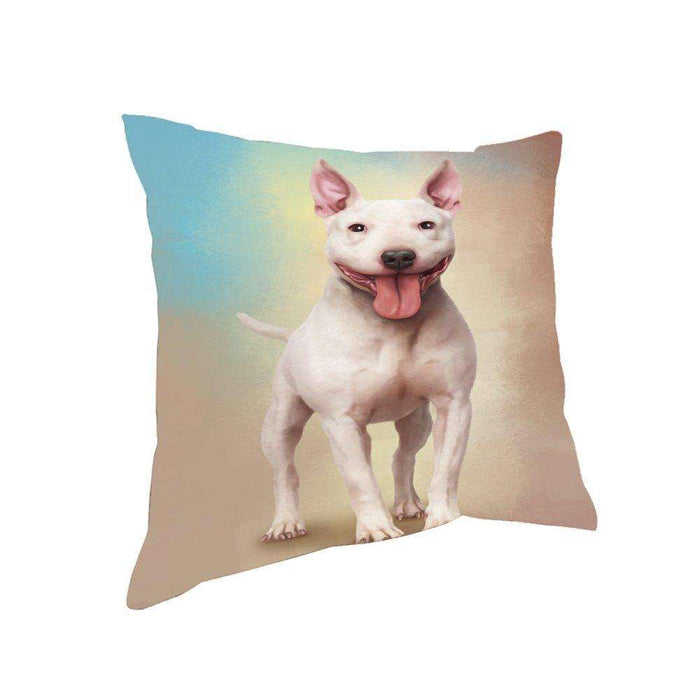 Bull Terrier Dog Throw Pillow