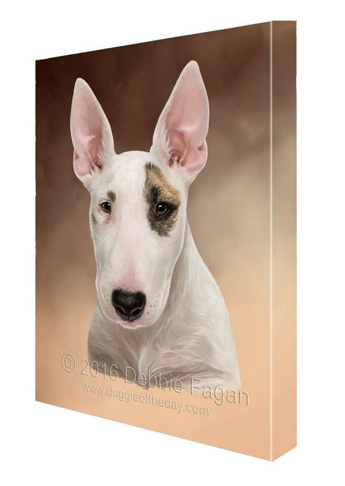 Bull Terrier Puppy Dog Art Portrait Print Canvas
