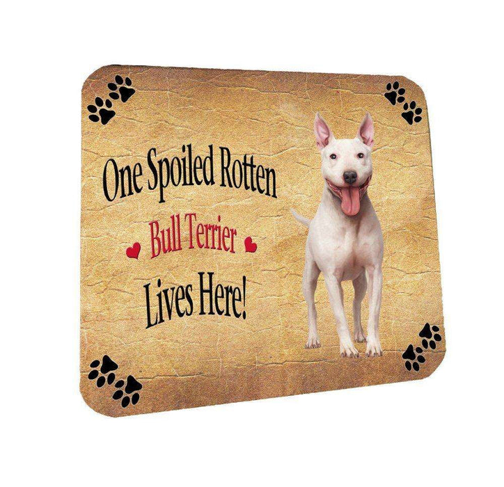 Bull Terrier Spoiled Rotten Dog Coasters Set of 4