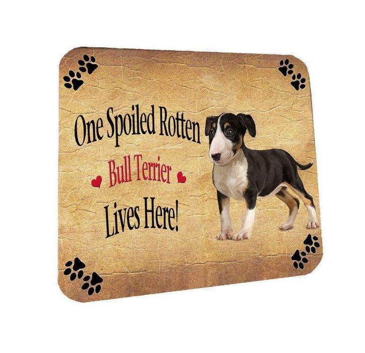 Bull Terrier Spoiled Rotten Dog Coasters Set of 4