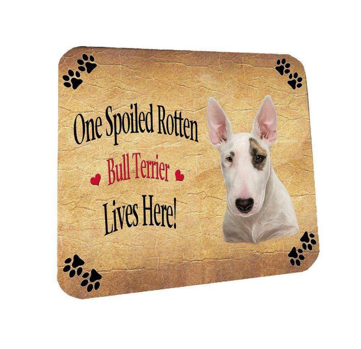 Bull Terrier Spoiled Rotten Dog Coasters Set of 4