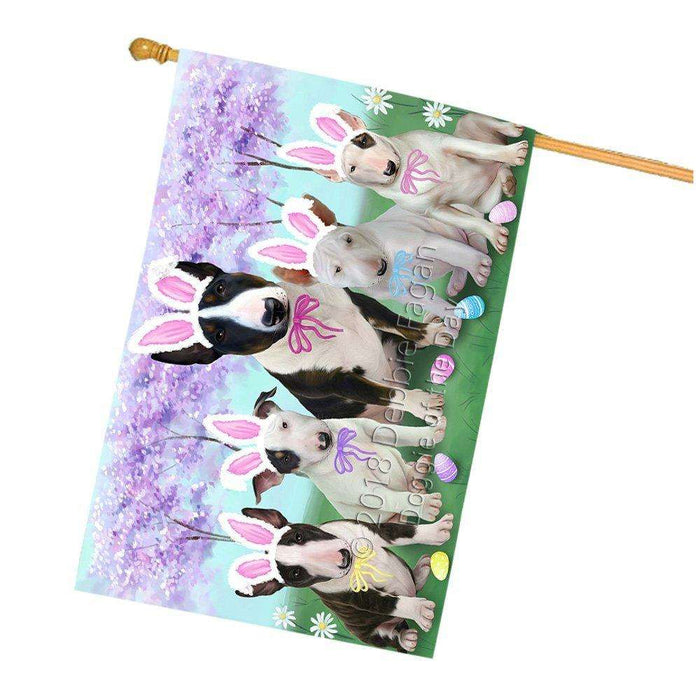 Bull Terriers Dog Easter Holiday House Flag FLG49038