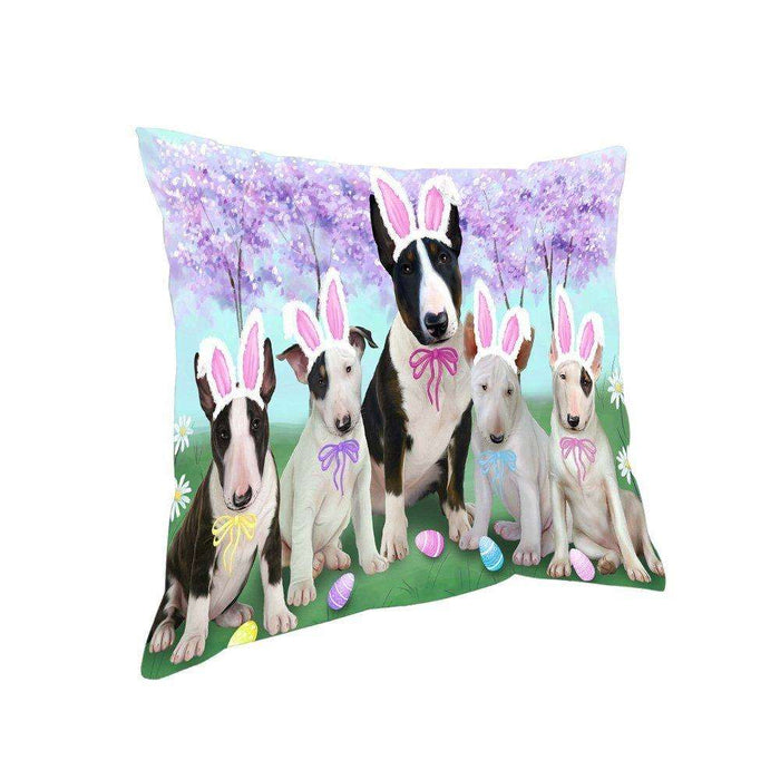 Bull Terriers Dog Easter Holiday Pillow PIL52148