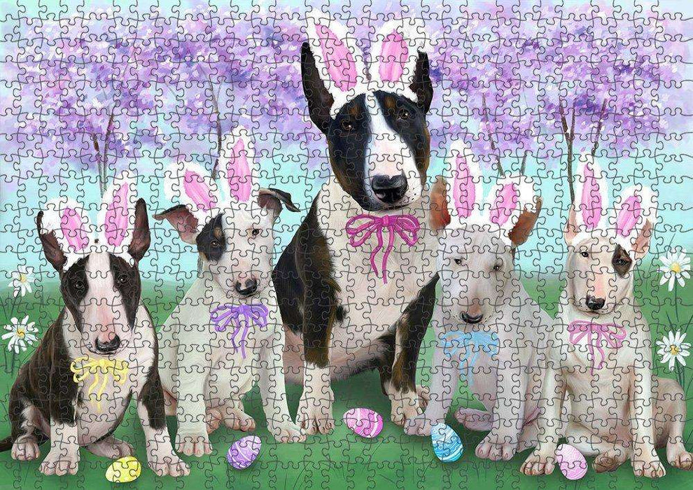 Bull Terriers Dog Easter Holiday Puzzle with Photo Tin PUZL50262