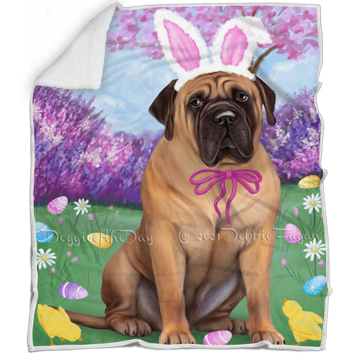 Bullmastiff Dog Easter Holiday Blanket BLNKT57342