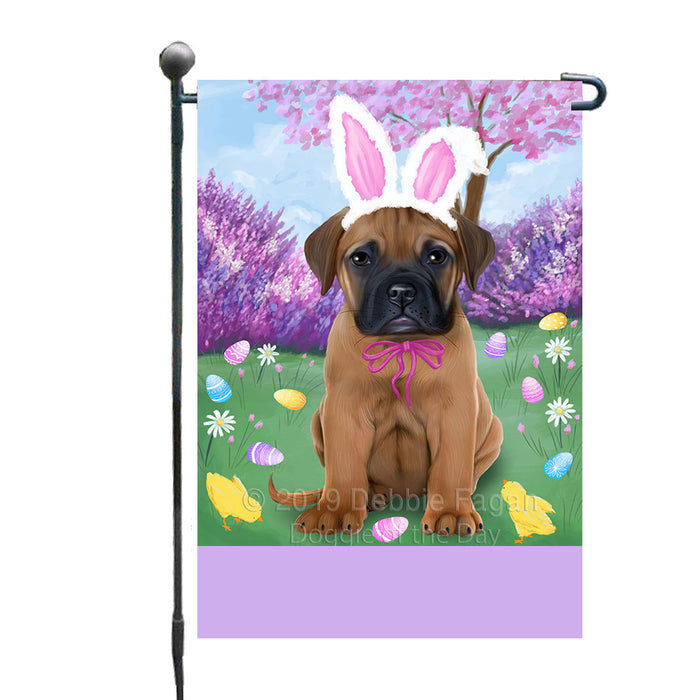 Personalized Easter Holiday Bull Mastiff Dog Custom Garden Flags GFLG-DOTD-A58791