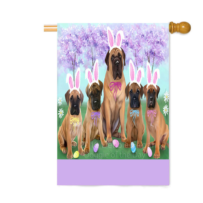 Personalized Easter Holiday Bull Mastiff Dogs Custom House Flag FLG-DOTD-A58848