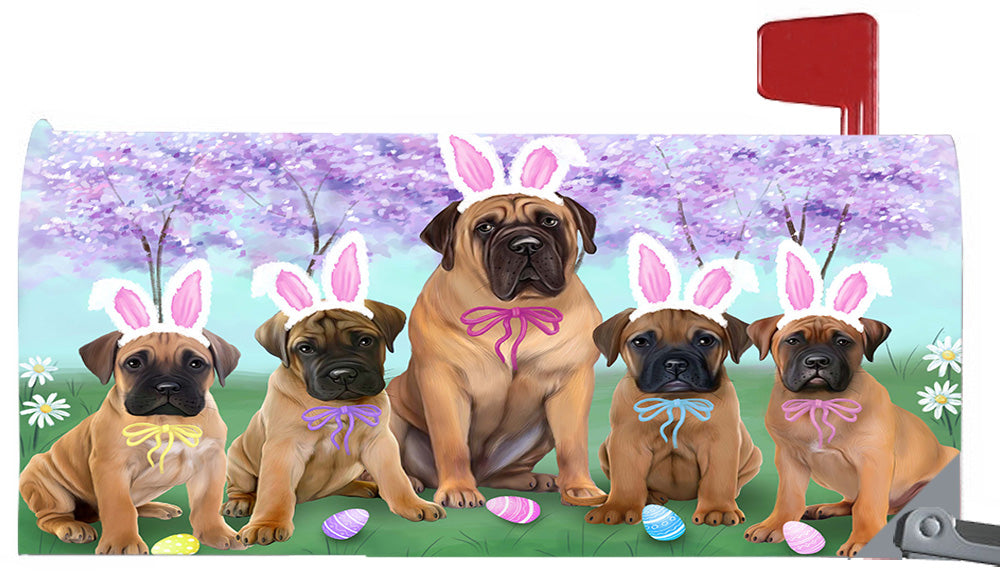 Easter Holidays Bullmastiff Dogs Magnetic Mailbox Cover MBC48384