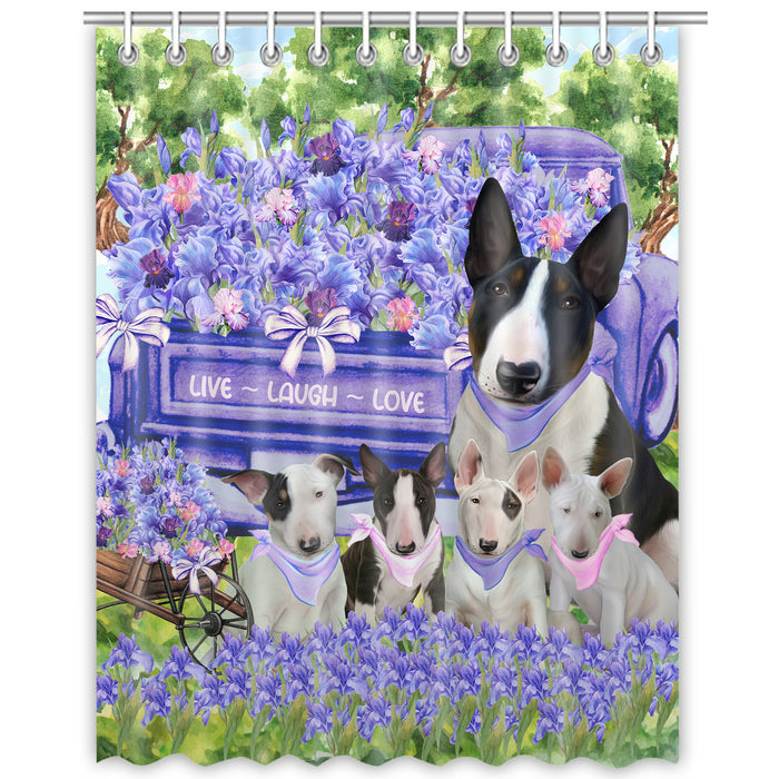Bull Terrier Shower Curtain: Explore a Variety of Designs, Bathtub Curtains for Bathroom Decor with Hooks, Custom, Personalized, Dog Gift for Pet Lovers