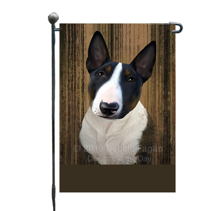 Personalized Rustic Bull Terrier Dog Custom Garden Flag GFLG63457