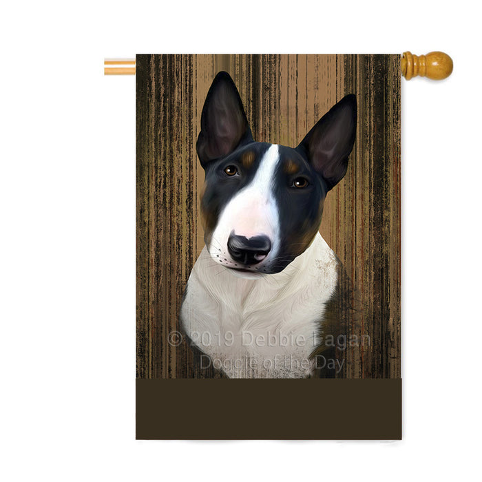 Personalized Rustic Bull Terrier Dog Custom House Flag FLG64534
