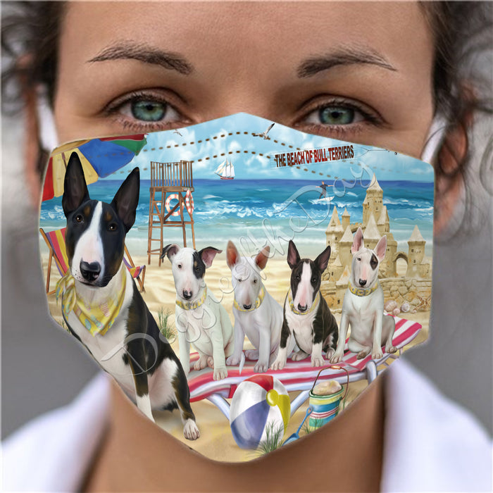 Pet Friendly Beach Bull Terrier Dogs Face Mask FM49085