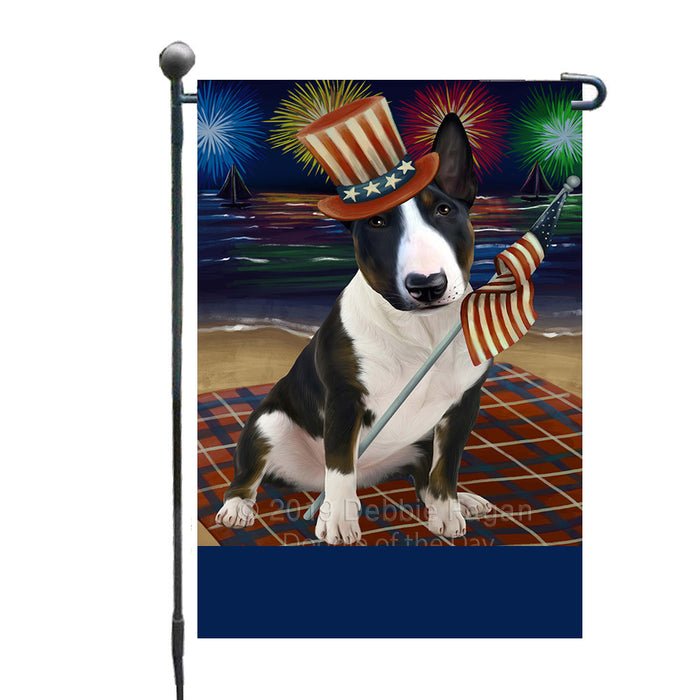 Personalized 4th of July Firework Bull Terrier Dog Custom Garden Flags GFLG-DOTD-A57828