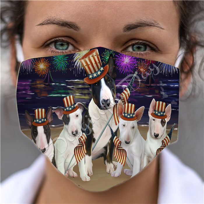 4th of July Independence Day Bulldog Dogs Face Mask FM49389