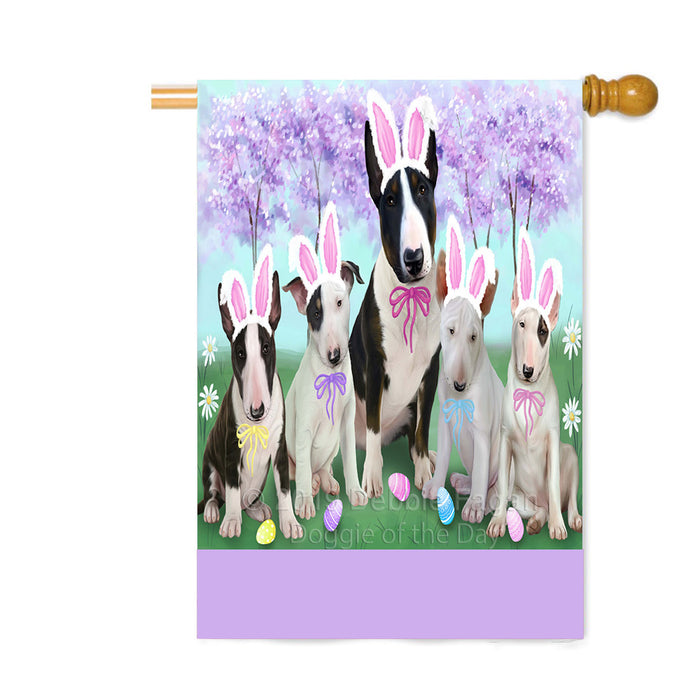 Personalized Easter Holiday Bull Terrier Dogs Custom House Flag FLG-DOTD-A58850