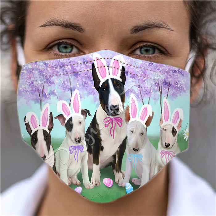 Easter Holiday Bull Terrier Dogs Face Mask FM49586