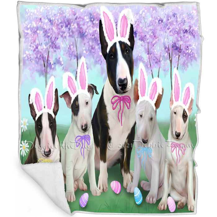 Bull Terriers Dog Easter Holiday Blanket BLNKT57261