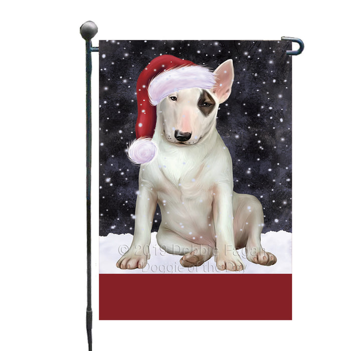 Personalized Let It Snow Happy Holidays Bull Terrier Dog Custom Garden Flags GFLG-DOTD-A62288