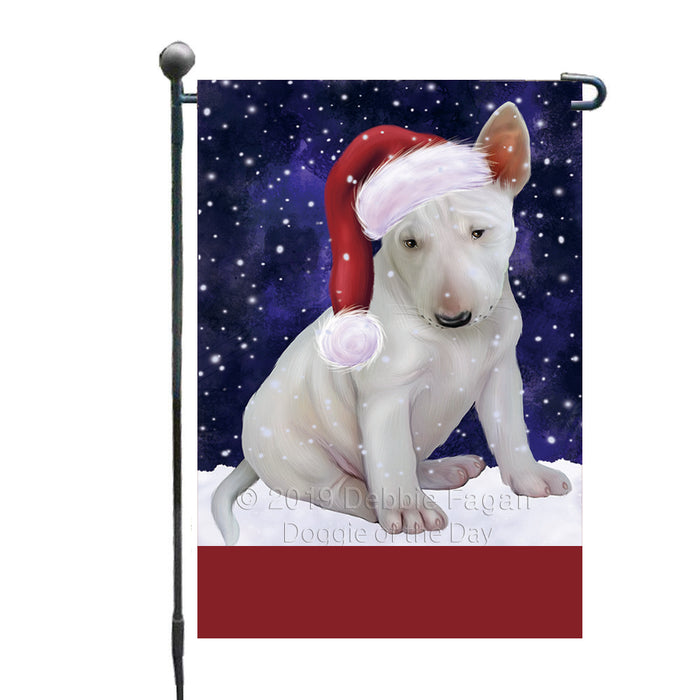 Personalized Let It Snow Happy Holidays Bull Terrier Dog Custom Garden Flags GFLG-DOTD-A62289
