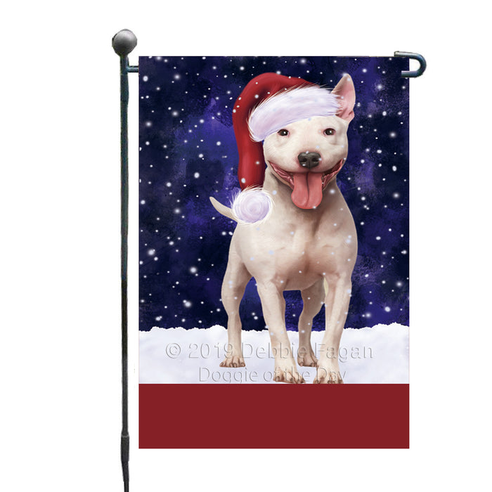 Personalized Let It Snow Happy Holidays Bull Terrier Dog Custom Garden Flags GFLG-DOTD-A62290