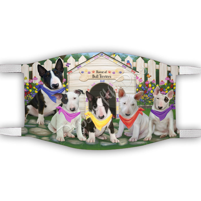 Spring Dog House Bull Terrier Dogs Face Mask FM48782