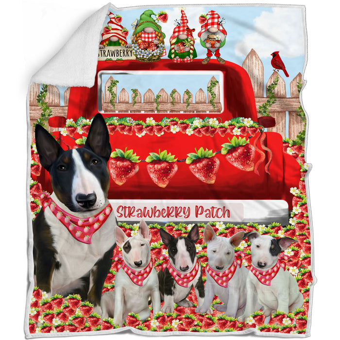 Bull Terrier Blanket: Explore a Variety of Custom Designs, Bed Cozy Woven, Fleece and Sherpa, Personalized Dog Gift for Pet Lovers